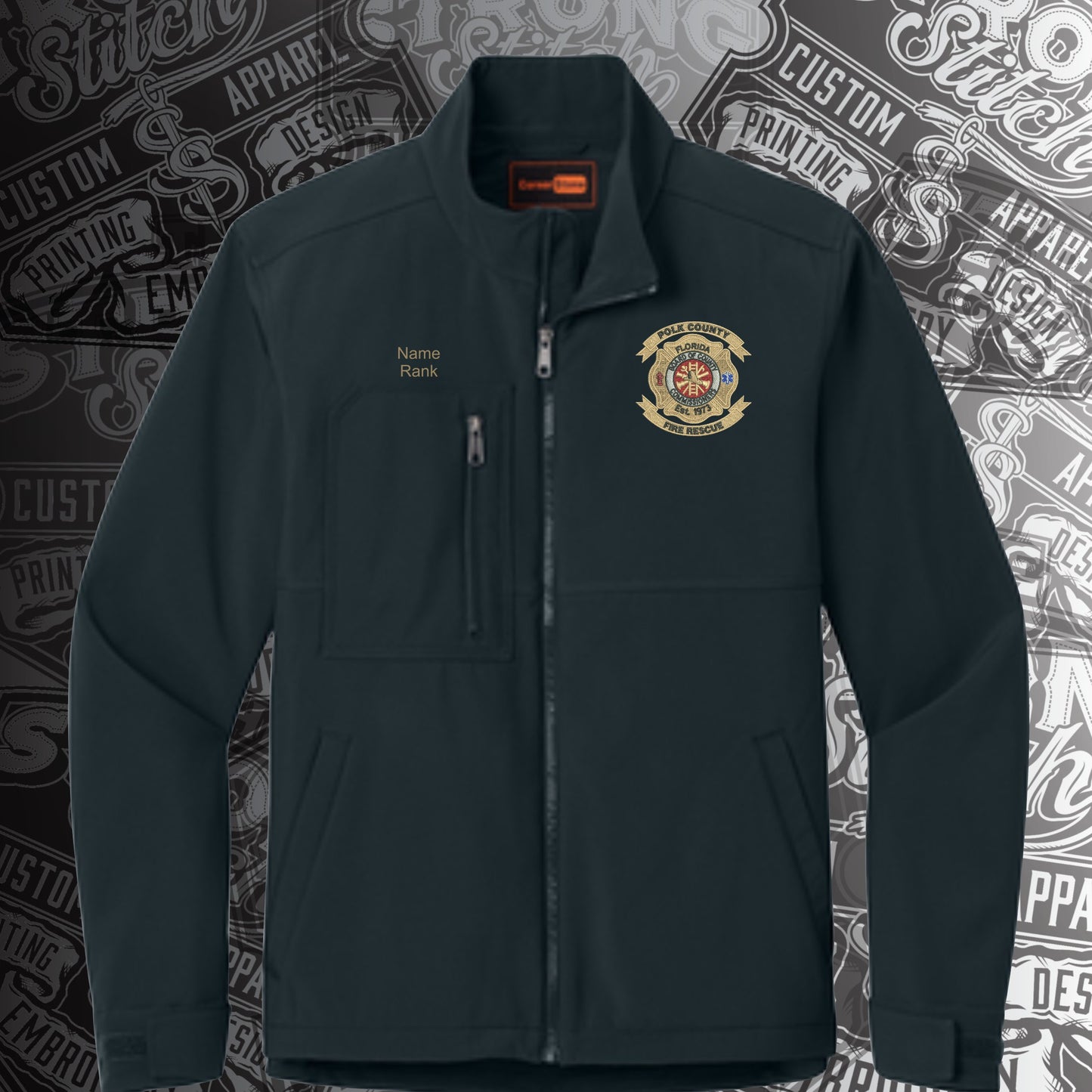 CSJ70 Navy Full Zip Cornerstone Soft Shell