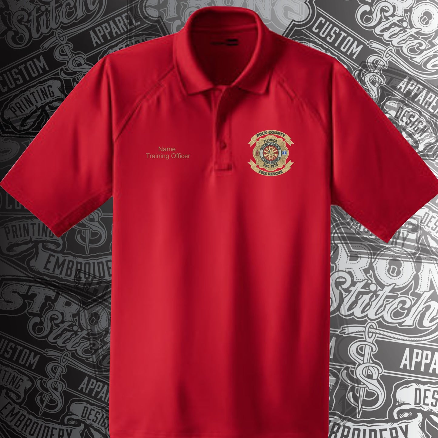 CS410 Red Short Sleeve Polo