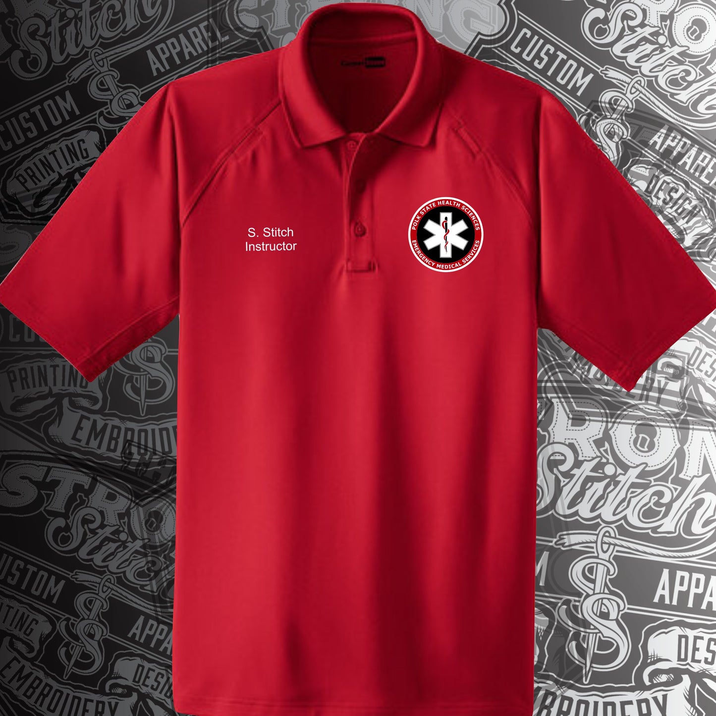 INSTRUCTORS ONLY CS410 Red Short Sleeve Polo INSTRUCTORS ONLY