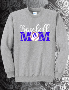 Baseball Mom Core Fleece Crewneck Sweatshirt