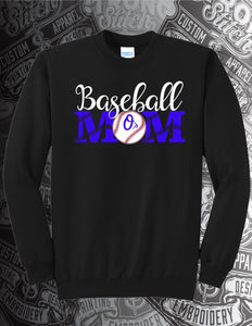 Baseball Mom Core Fleece Crewneck Sweatshirt