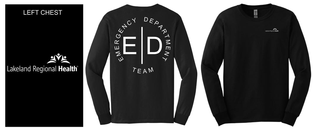 Black/Maroon Long Sleeve T Shirt w/ ED Team