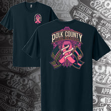 Load image into Gallery viewer, Breast Cancer Navy Short Sleeve T-Shirt