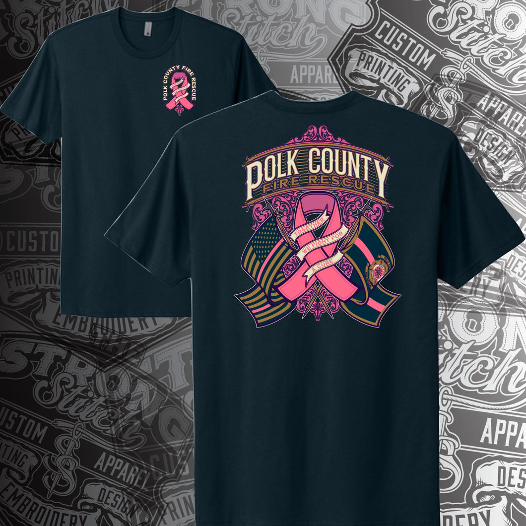 Breast Cancer Navy Short Sleeve T-Shirt