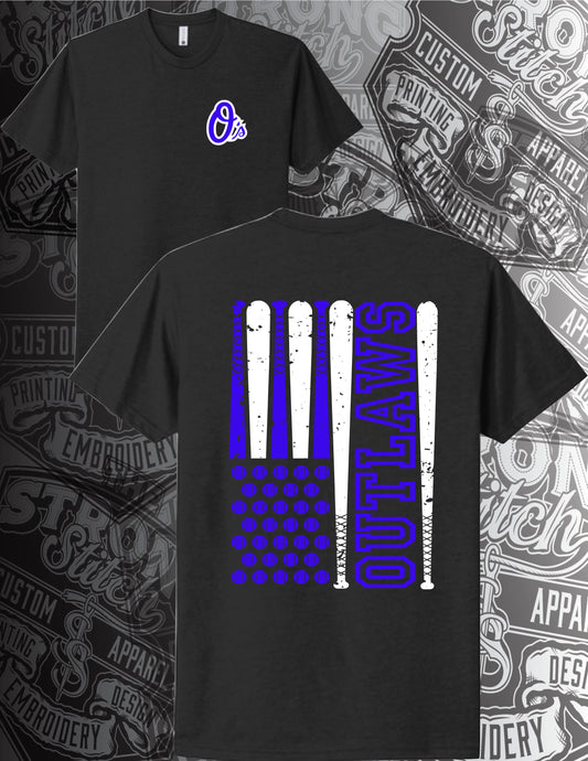Cotton/Poly Blend Flag Short Sleeve T Shirt