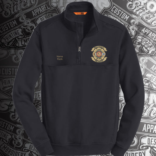 Navy 1/2 Zip Job Shirt