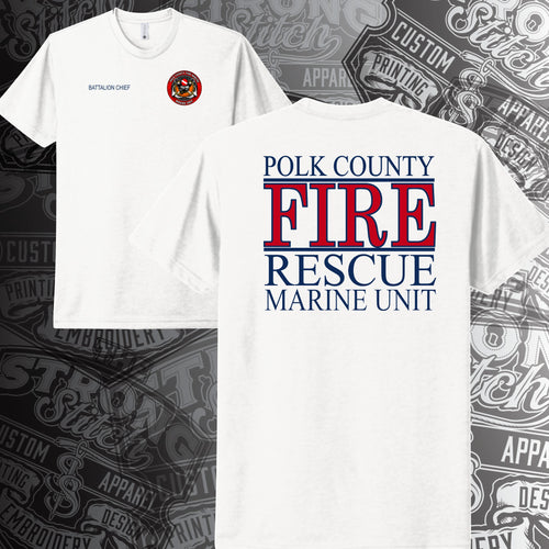 White Short Sleeve T-Shirt MARINE UNIT