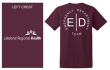 Load image into Gallery viewer, Black/Maroon Short Sleeve T Shirt w/ ED Team