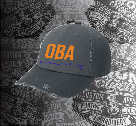 Womens Distressed Embroidered Hat