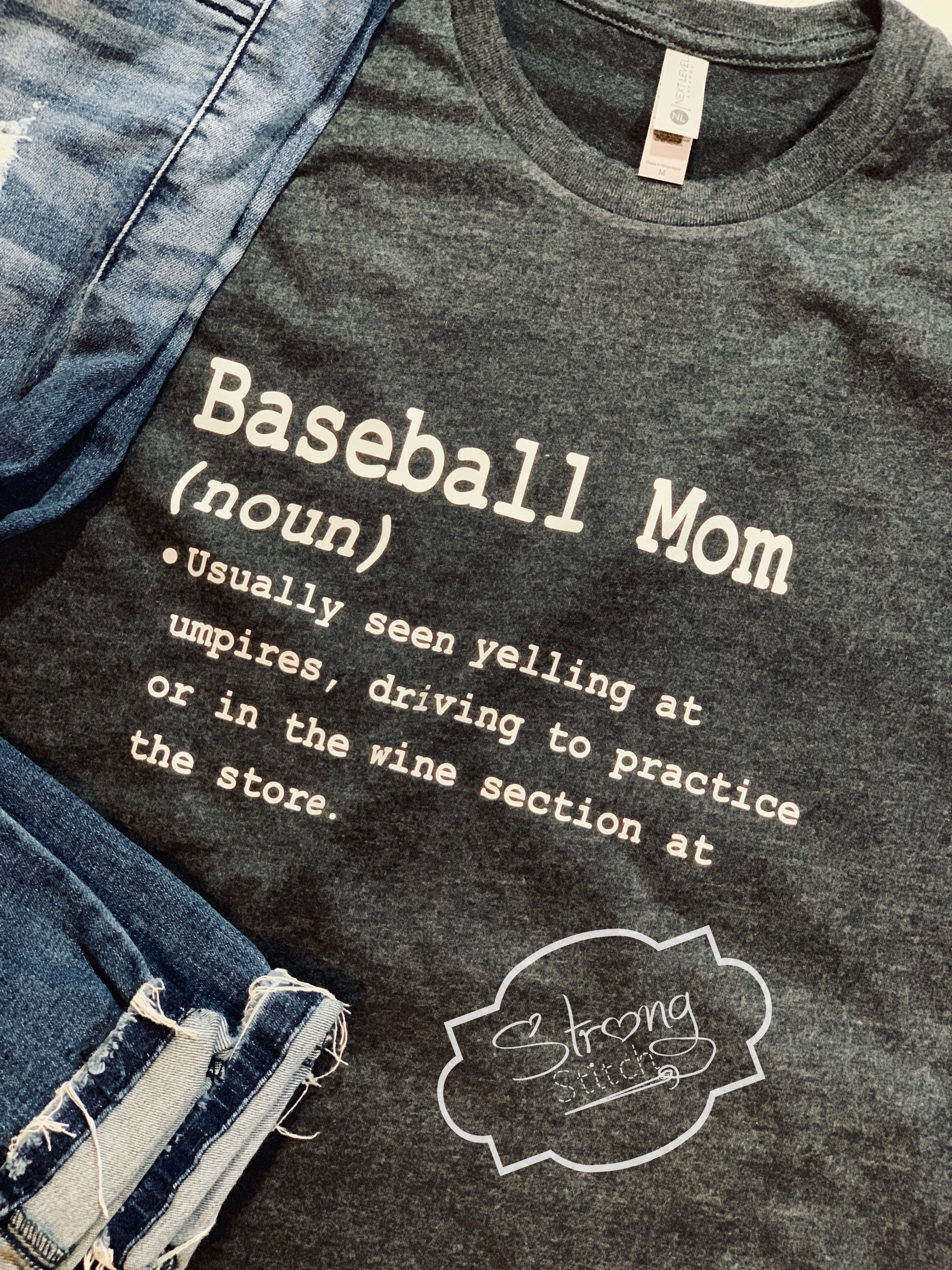 Baseball Mom Stitches T-Shirt